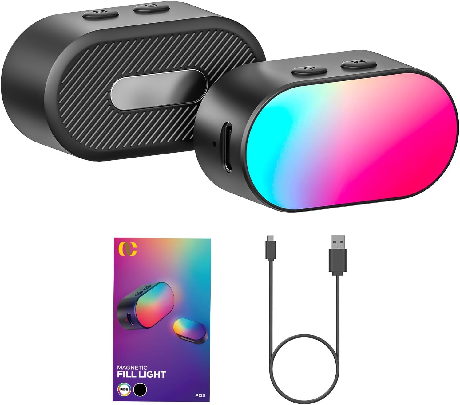 Photography Lighting Rgb - AOCHUAN Mini lumière de remplissage magnétique