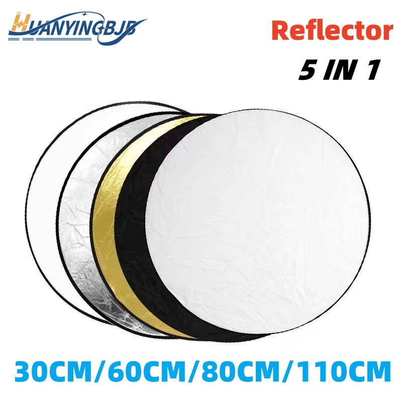 Photography Lighting Reflector - HUANYINGBJB Portable 5 en 1 réflecteur