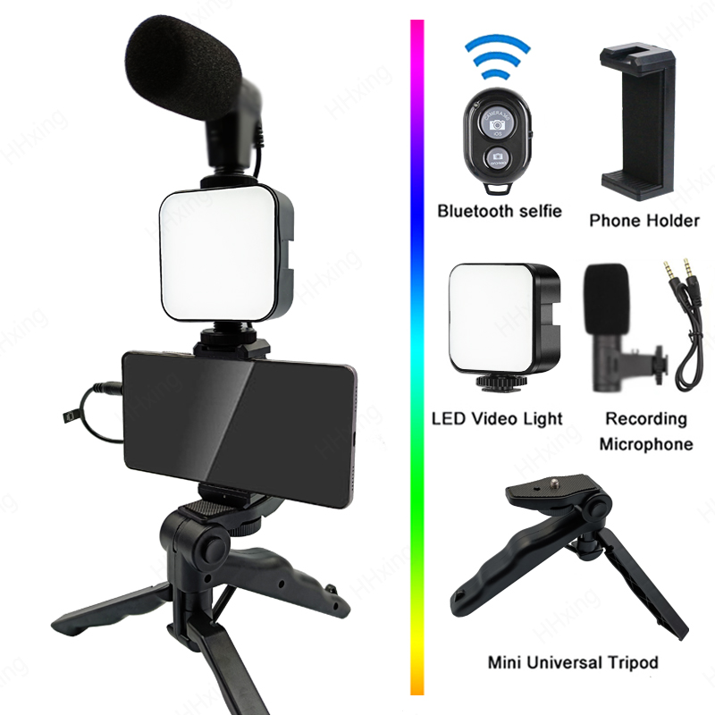 Photography Lighting Kit Portable - Trépied Stabilisateur pour Téléphone, Support Portable