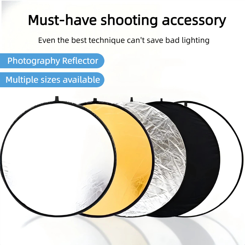 Photography Lighting Kit Portable - Réflecteur double face or et argent