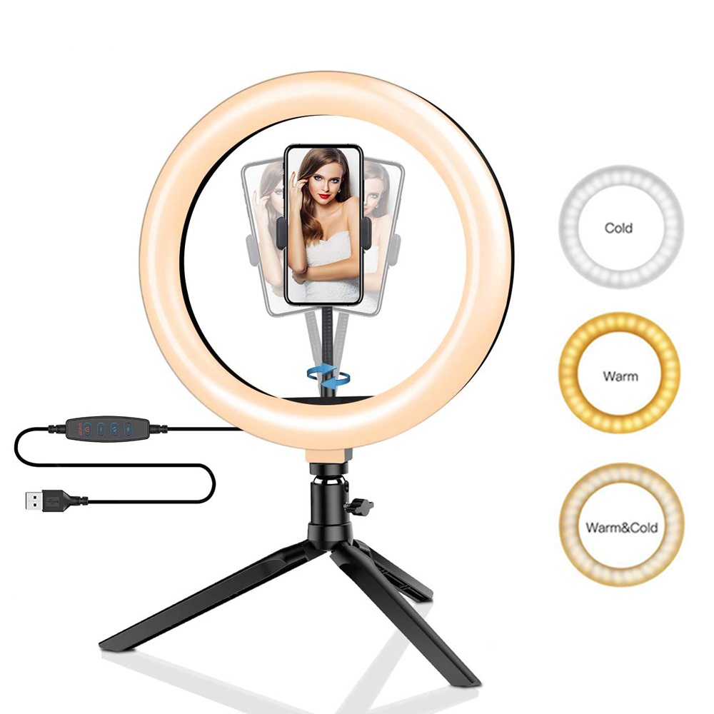 Photography Lightning - Anneau lumineux Led pour Selfie, 26cm,