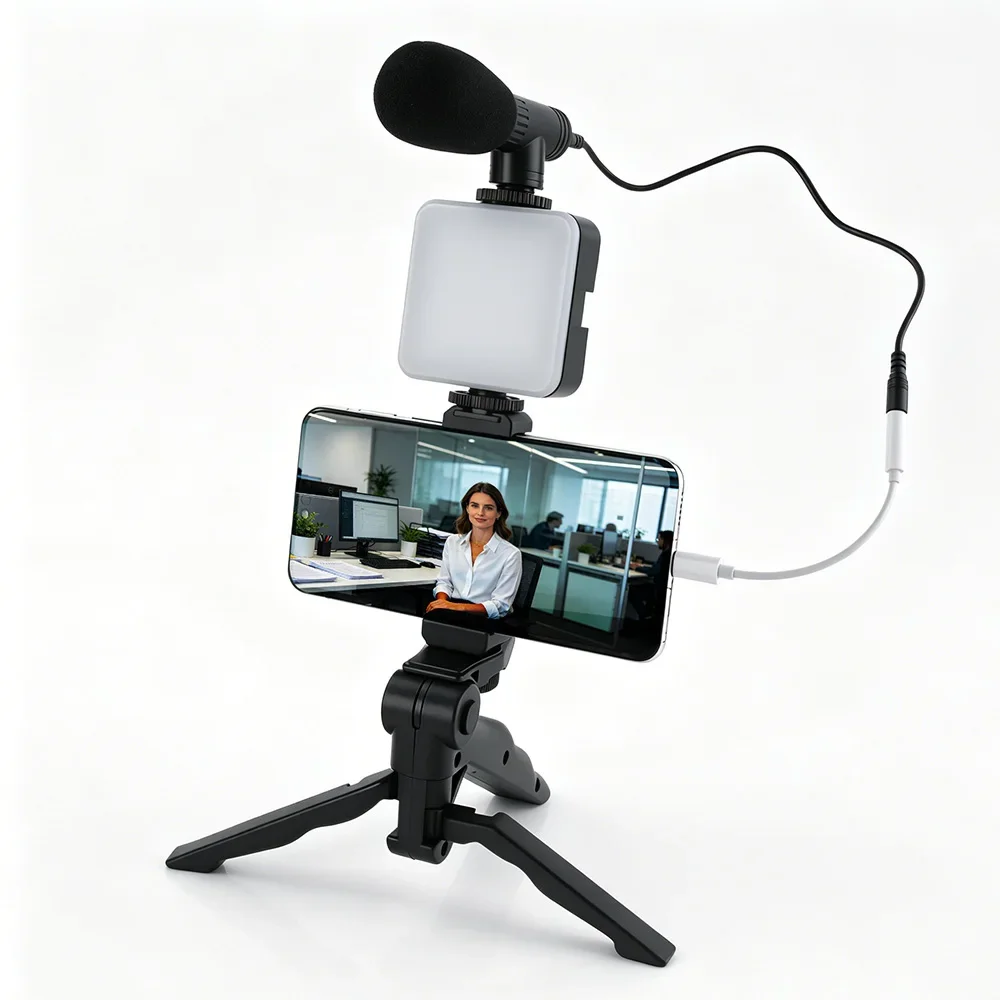 Photography Lighting Kit Portable - Kit de vlogging pour smartphone, éclairage