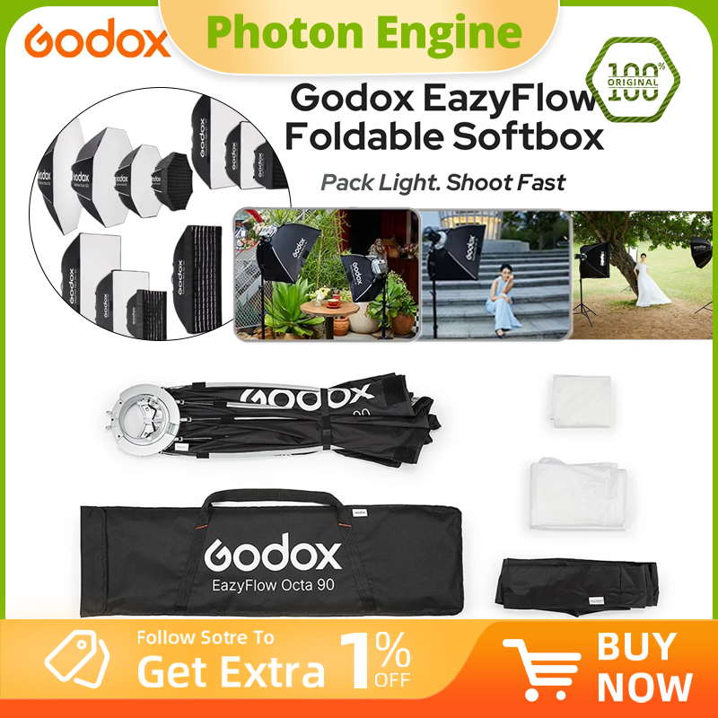 Photography Lighting With Flash - Boîte à lumière pliable Godox EazyFlow,