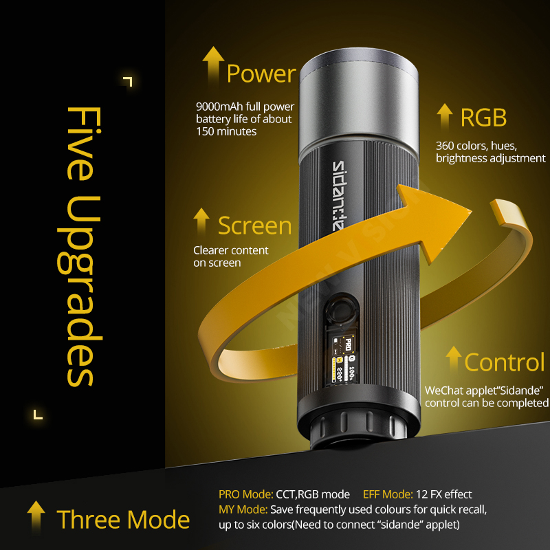 Lampe torche SIDANDE 12W PRO 3 - Photography Lighting Uk avis et prix