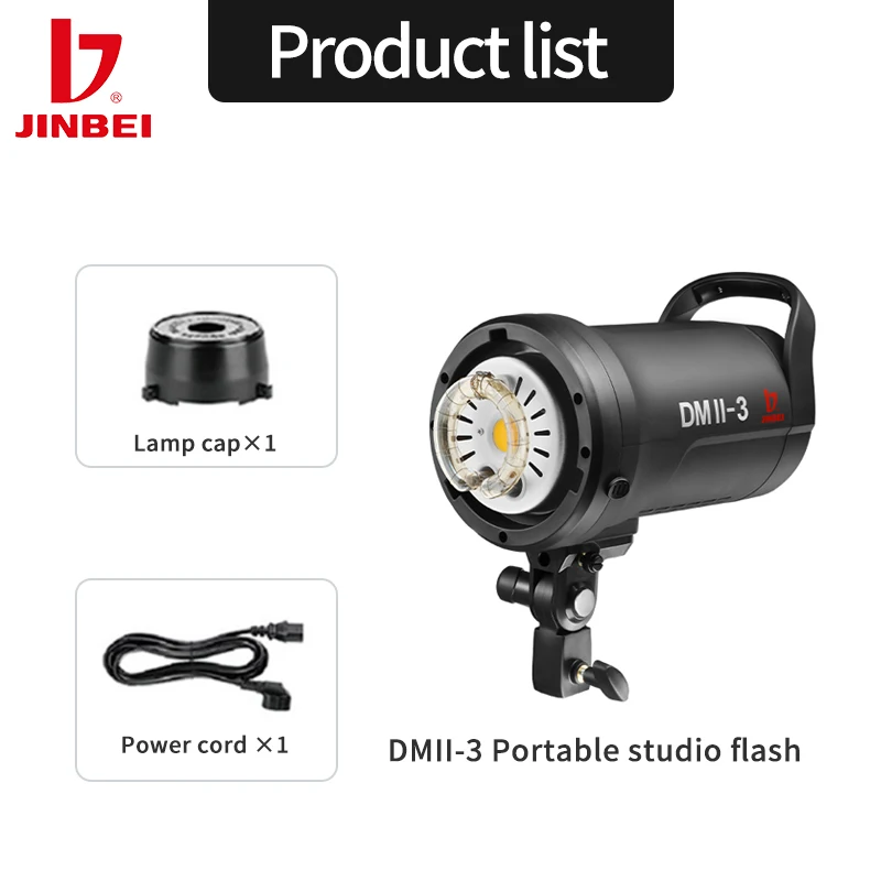 Flash de studio JINBEI DMII-3  - Photography Lighting Kit Portable avis et prix