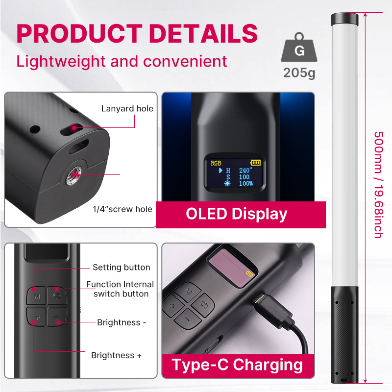 Ulanzi VL119 bâton lumineux co - Photography Lighting Uk avis et prix