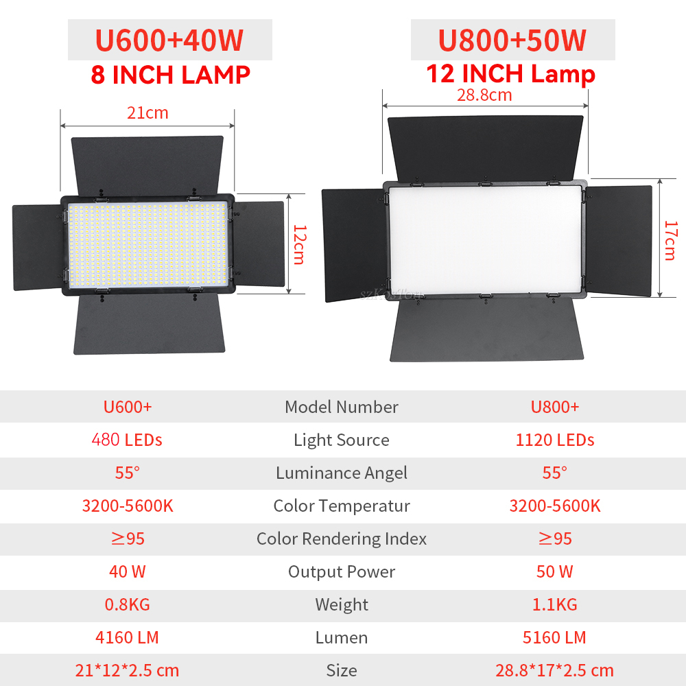Ufemale-Lumière LED U800 pour  - Photography Lighting Uk avis et prix